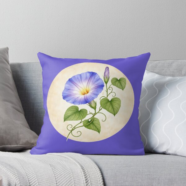 Item preview, Morning Glory Grace – Climbing Vine Floral Circle Portrait designed and sold by TheJoyfulPen.