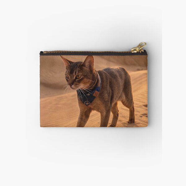Item preview, Abyssinian Cat Walking Through Golden Desert Dunes designed and sold by Jaani-T.