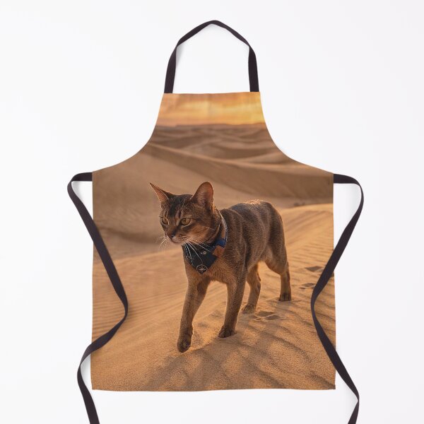 Item preview, Abyssinian Cat Walking Through Golden Desert Dunes designed and sold by Jaani-T.
