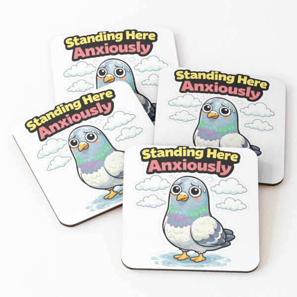 Item preview, Funny Social Anxiety Meme-  Standing Here Anxiously Pigeon designed and sold by Gentlestate.
