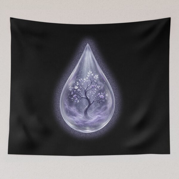 Item preview, Printer Drop Forest – Violet Blossom Drop designed and sold by Herzbaumatelier.