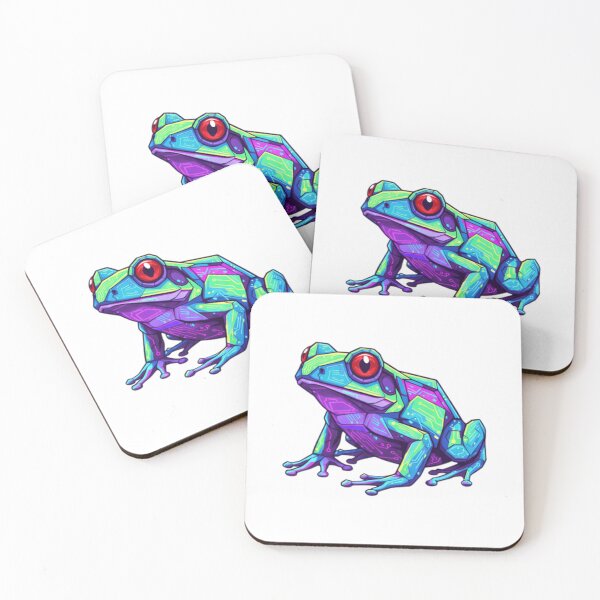 Item preview, Neon Cyberpunk Frog – Digital Amphibian Art for Gamers and Techies designed and sold by bsbd-action.