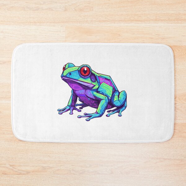 Item preview, Neon Cyberpunk Frog – Digital Amphibian Art for Gamers and Techies designed and sold by bsbd-action.