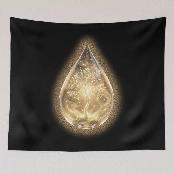 Item preview, Printer Drop Forest – Golden Light Tree Drop designed and sold by Herzbaumatelier.