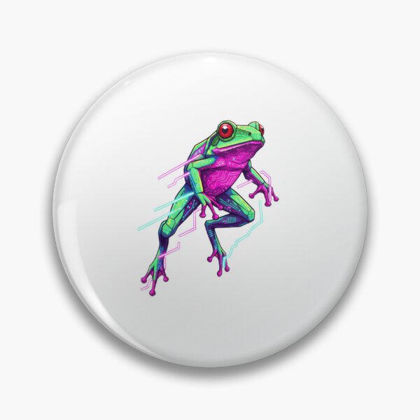 Item preview, Neon Frog in Jump – Dynamic Movement Art for Athletes and Color Fans designed and sold by bsbd-action.