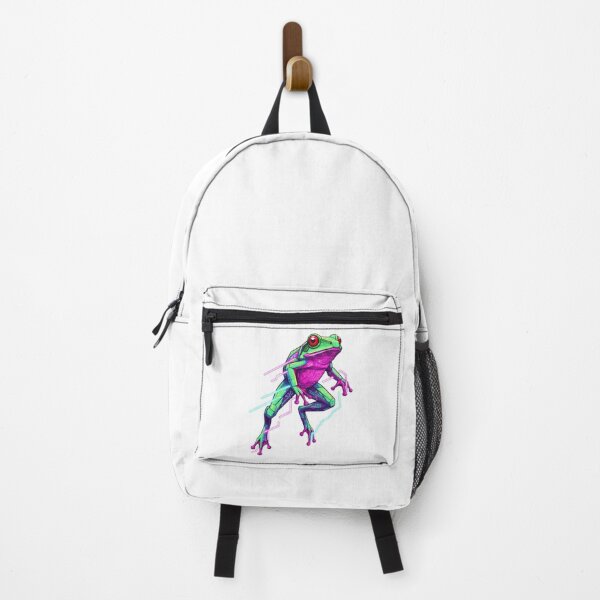 Item preview, Neon Frog in Jump – Dynamic Movement Art for Athletes and Color Fans designed and sold by bsbd-action.