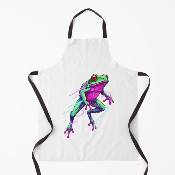 Item preview, Neon Frog in Jump – Dynamic Movement Art for Athletes and Color Fans designed and sold by bsbd-action.