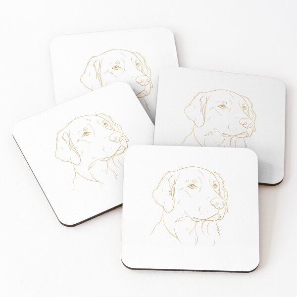 Item preview, Elegant Golden Retriever Service Dog Line Art designed and sold by NatureUnleashed.