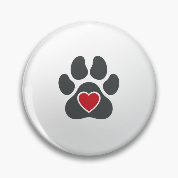 Item preview, Love My Service Dog Paw Print Heart designed and sold by NatureUnleashed.