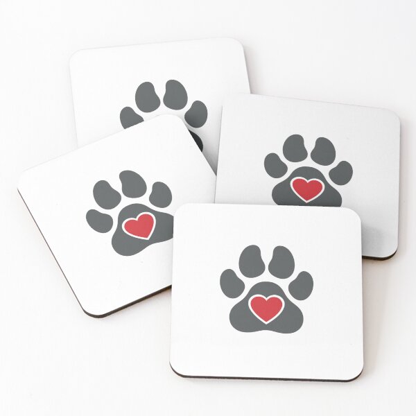 Item preview, Love My Service Dog Paw Print Heart designed and sold by NatureUnleashed.