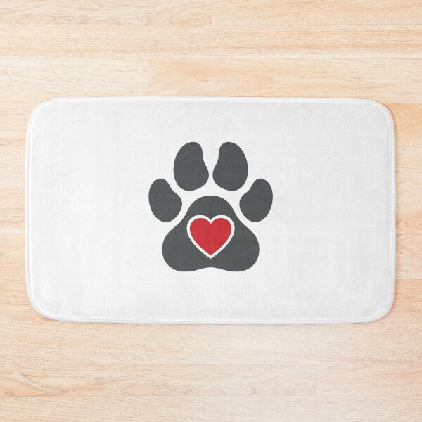 Item preview, Love My Service Dog Paw Print Heart designed and sold by NatureUnleashed.