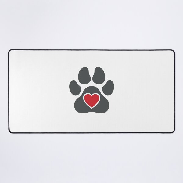 Item preview, Love My Service Dog Paw Print Heart designed and sold by NatureUnleashed.