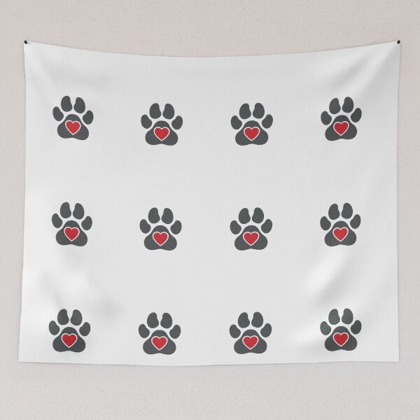 Item preview, Love My Service Dog Paw Print Heart designed and sold by NatureUnleashed.