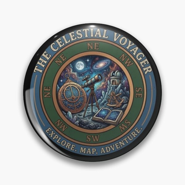 Item preview, The Celestial Voyager – Cosmic Exploration Emblem Design designed and sold by Dogandesighn.