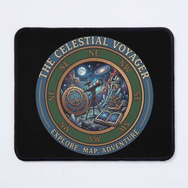 Item preview, The Celestial Voyager – Cosmic Exploration Emblem Design designed and sold by Dogandesighn.
