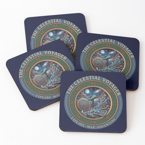 Item preview, The Celestial Voyager – Cosmic Exploration Emblem Design designed and sold by Dogandesighn.