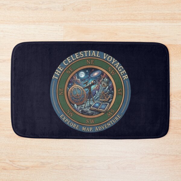 Item preview, The Celestial Voyager – Cosmic Exploration Emblem Design designed and sold by Dogandesighn.