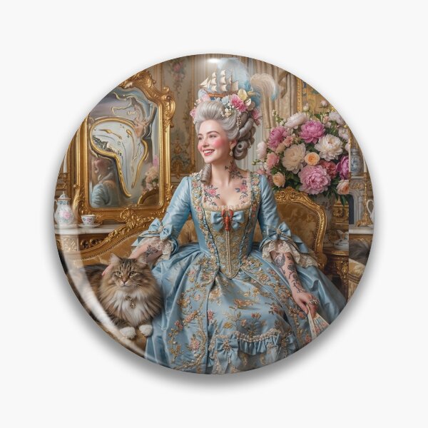 Item preview, A beautiful lady with a cat. Rococo and surrealism. designed and sold by Natalia-Vlad.