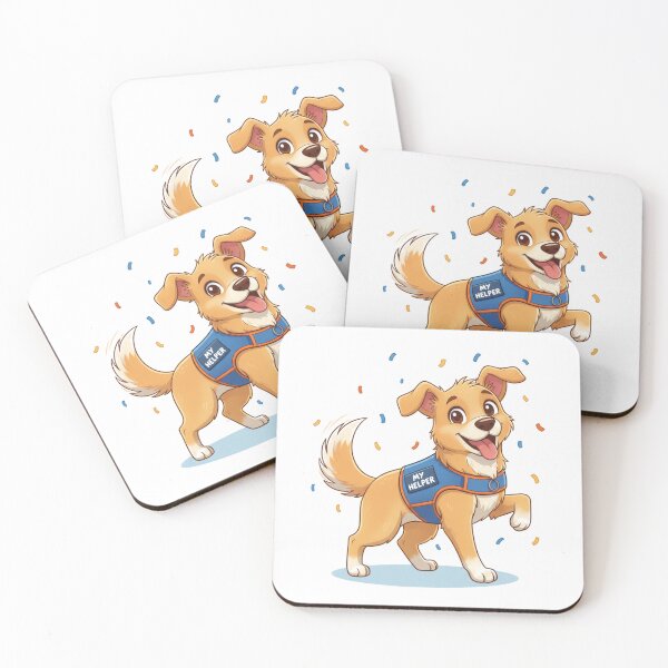 Item preview, My Helper Playful Cartoon Service Dog designed and sold by NatureUnleashed.