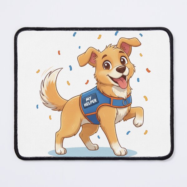 Item preview, My Helper Playful Cartoon Service Dog designed and sold by NatureUnleashed.