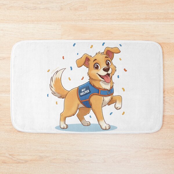 Item preview, My Helper Playful Cartoon Service Dog designed and sold by NatureUnleashed.