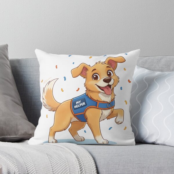 Item preview, My Helper Playful Cartoon Service Dog designed and sold by NatureUnleashed.