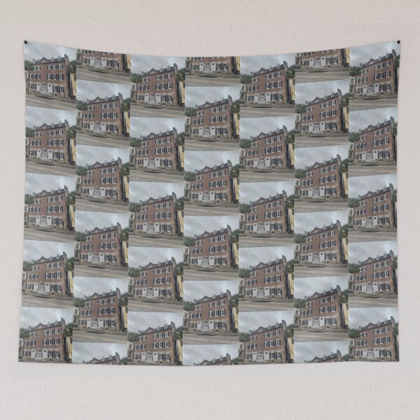 Item preview, Brick Building Black Shutters Photo designed and sold by chucktownjax.