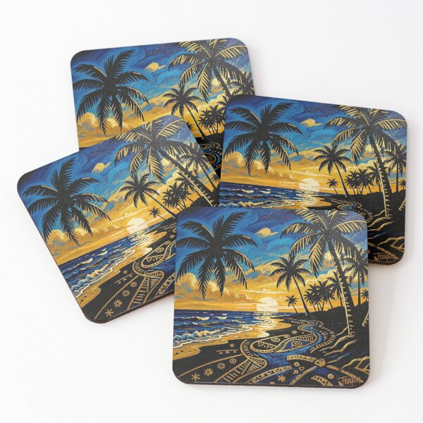 Item preview, Tropical Beach, Tribal Art Style  designed and sold by Shs-Kenya.