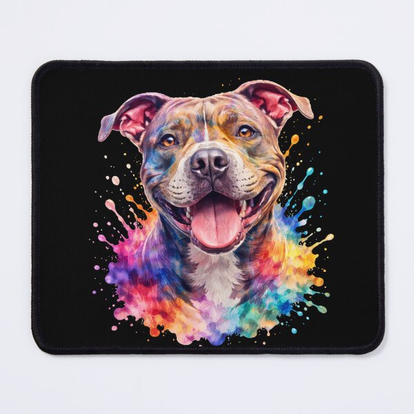 Item preview, Colorful Pit Bull – Rainbow Splash Dog Art designed and sold by Silaris Designs.