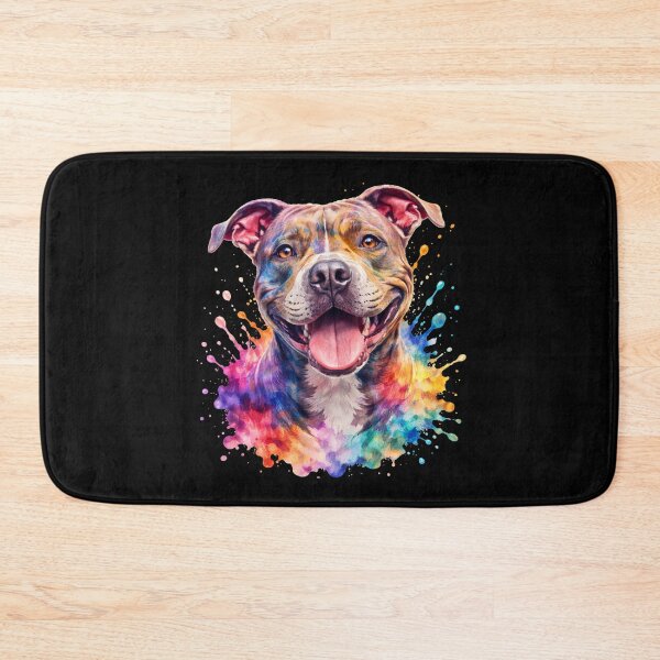 Item preview, Colorful Pit Bull – Rainbow Splash Dog Art designed and sold by Silaris Designs.