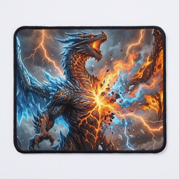 Item preview, Elemental Clash: Epic Ice and Fire Dragon designed and sold by TOCOCLAWS.