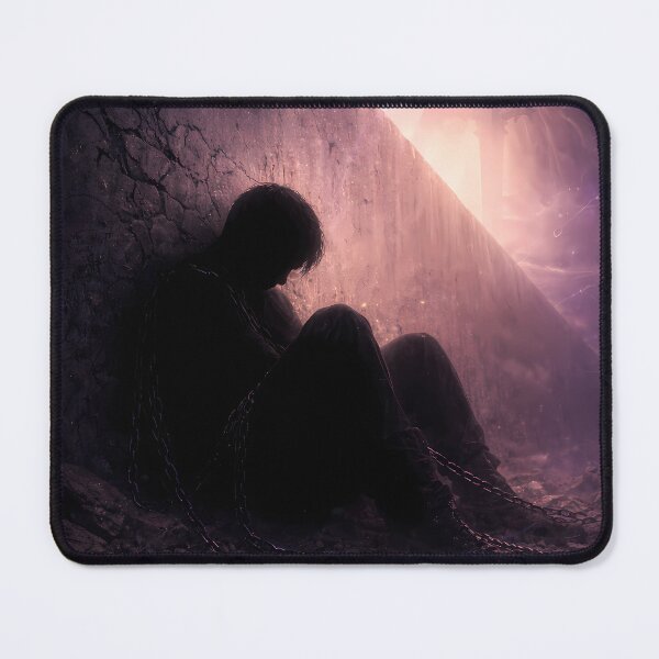 Item preview, Trapped Soul in Chains – Dark Psychological Surreal Art designed and sold by KnitOfShadoF.
