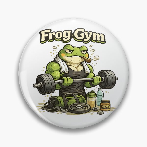 Item preview, The bodybuilding frog in training designed and sold by FroggyOnly.
