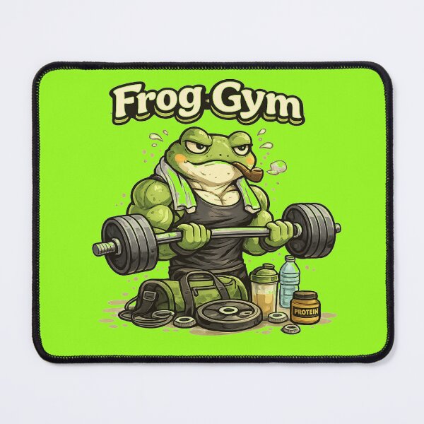 Item preview, The bodybuilding frog in training designed and sold by FroggyOnly.