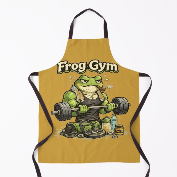 Item preview, The bodybuilding frog in training designed and sold by FroggyOnly.