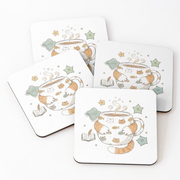 Item preview, Cozy Cat Paws Coffee Cup Hand-Drawn Art designed and sold by NatureUnleashed.