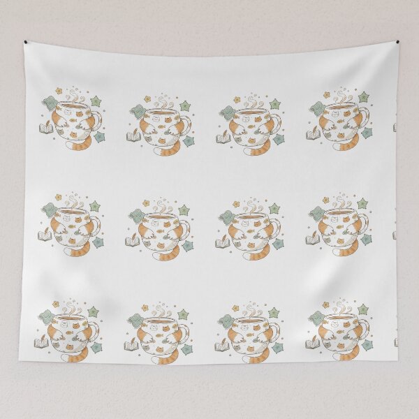 Item preview, Cozy Cat Paws Coffee Cup Hand-Drawn Art designed and sold by NatureUnleashed.