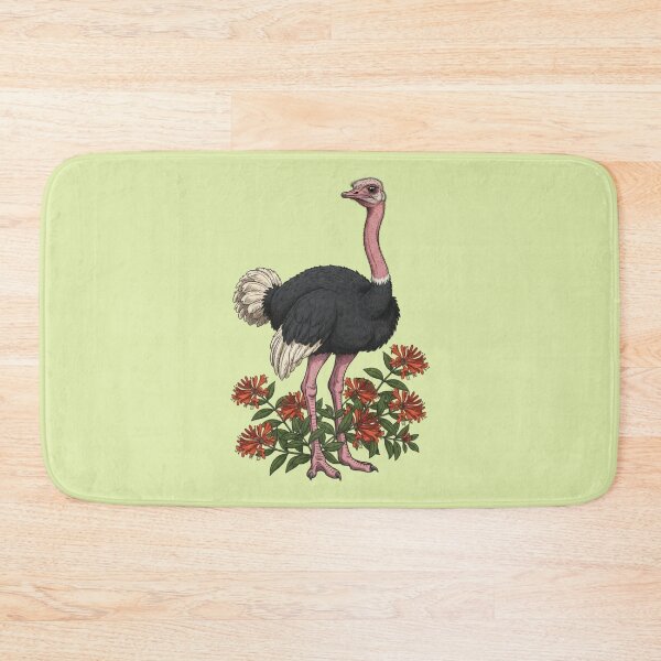 Item preview, Vintage Ostrich and Honeysuckle Botanical Art designed and sold by BirdsnStuff.