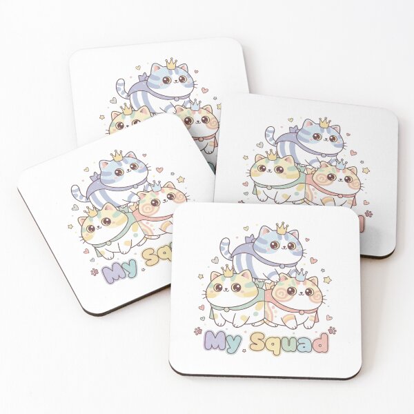 Item preview, My Squad Whimsical Cartoon Cats Design designed and sold by NatureUnleashed.