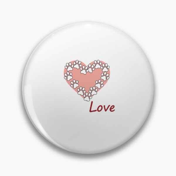 Item preview, Simple Love Cat Paw Print Heart Graphic designed and sold by NatureUnleashed.
