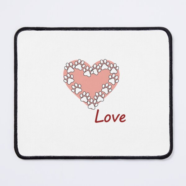 Item preview, Simple Love Cat Paw Print Heart Graphic designed and sold by NatureUnleashed.