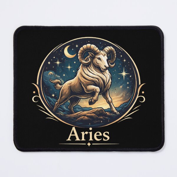 Item preview, Aries Zodiac Sign – Mystical Ram Astrology Illustration designed and sold by Kiziorq.