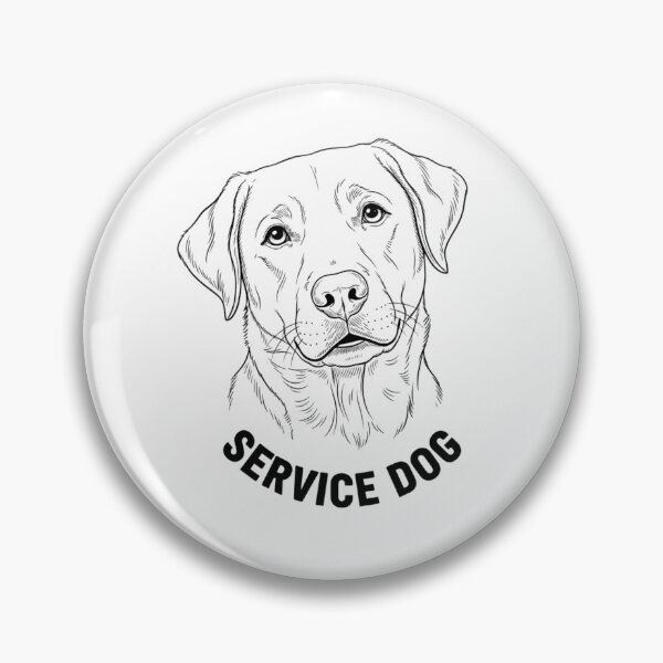 Item preview, Friendly Labrador Service Dog Detailed Line Art designed and sold by NatureUnleashed.