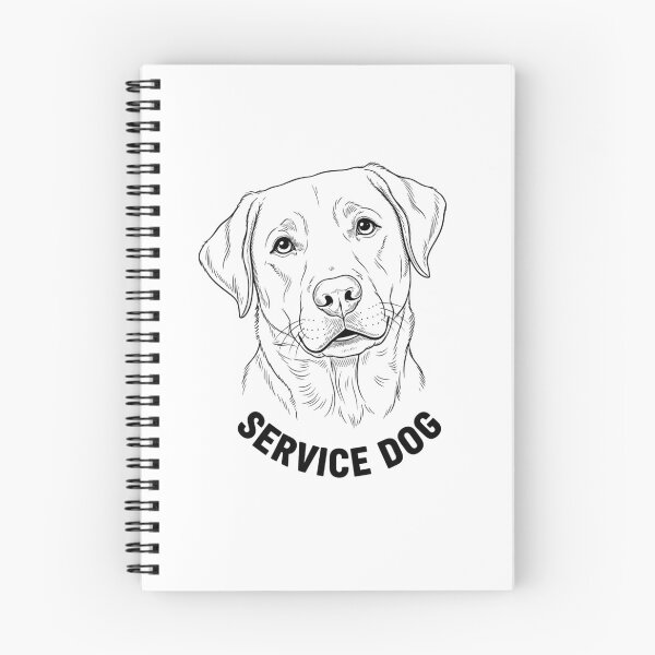 Item preview, Friendly Labrador Service Dog Detailed Line Art designed and sold by NatureUnleashed.