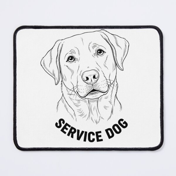 Item preview, Friendly Labrador Service Dog Detailed Line Art designed and sold by NatureUnleashed.
