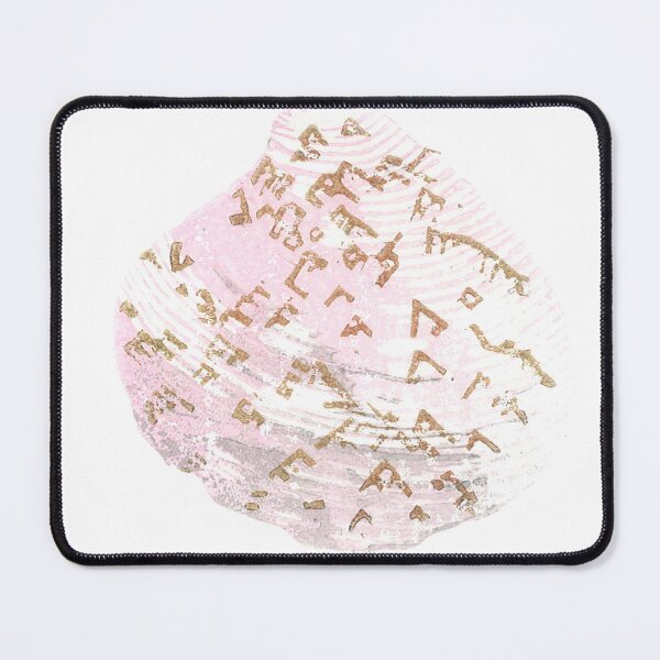 Item preview, Hieroglyph shell linocut designed and sold by puzzlegifts.