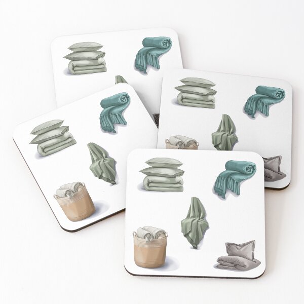 Item preview, Soft bedding and blankets arranged in various positions on a plain background in a bright indoor setting during the day designed and sold by Ms. Iryna.