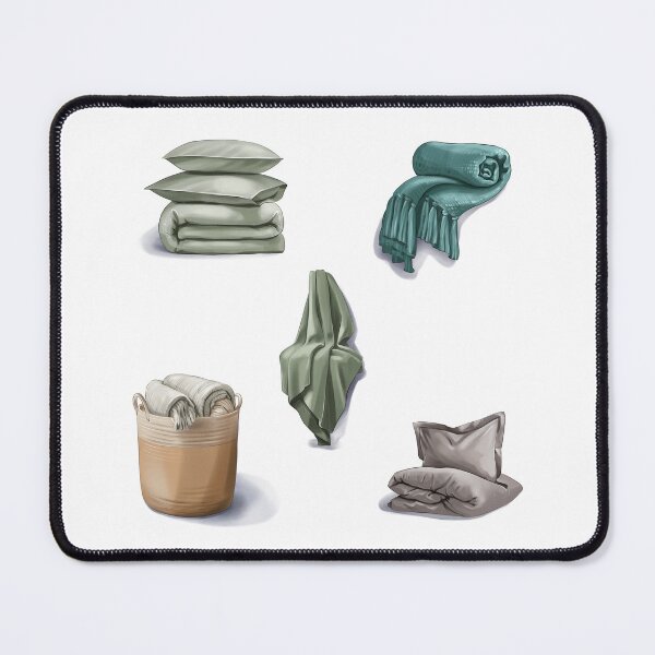 Item preview, Soft bedding and blankets arranged in various positions on a plain background in a bright indoor setting during the day designed and sold by Ms. Iryna.