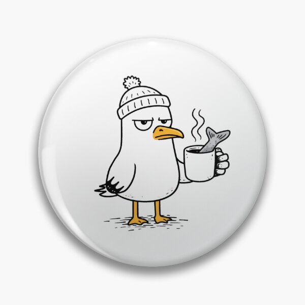 Item preview, Seagull with coffee or fish designed and sold by FrechZeug.