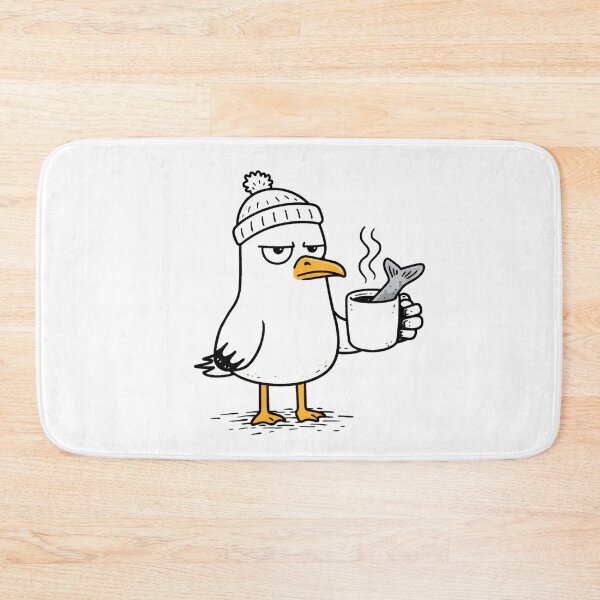 Item preview, Seagull with coffee or fish designed and sold by FrechZeug.